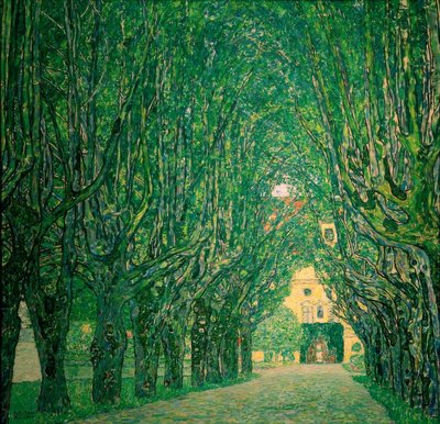 Laan in het park van kasteel Kammer door Gustav Klimt